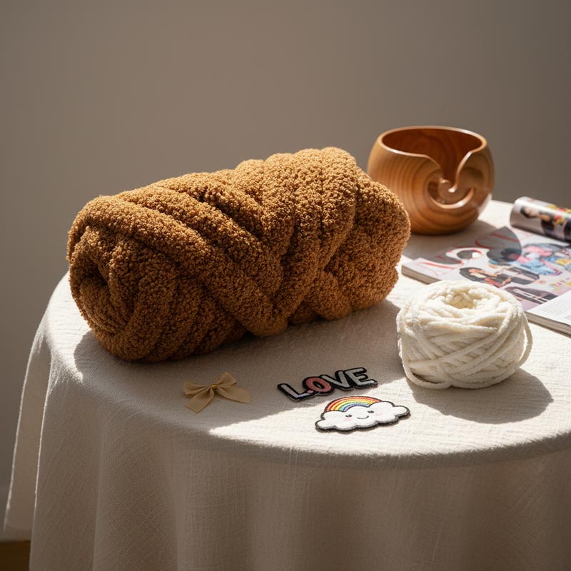 3cm 청키 테디 양털 셔닐 원사